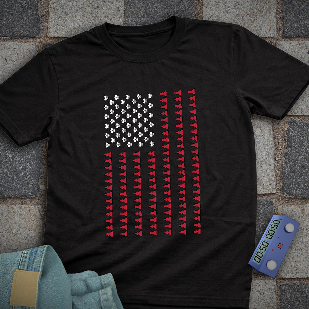 USA Flag Chess T-Shirt