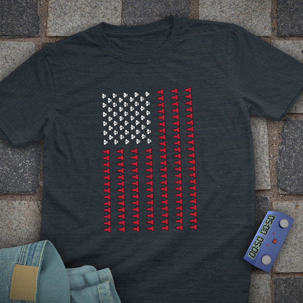 USA Flag Chess T-Shirt