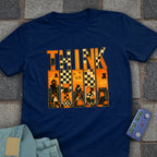 THINK Patchwork Chess T-Shirt (Printed Patch Effect)
