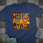 THINK Patchwork Chess T-Shirt (Printed Patch Effect)