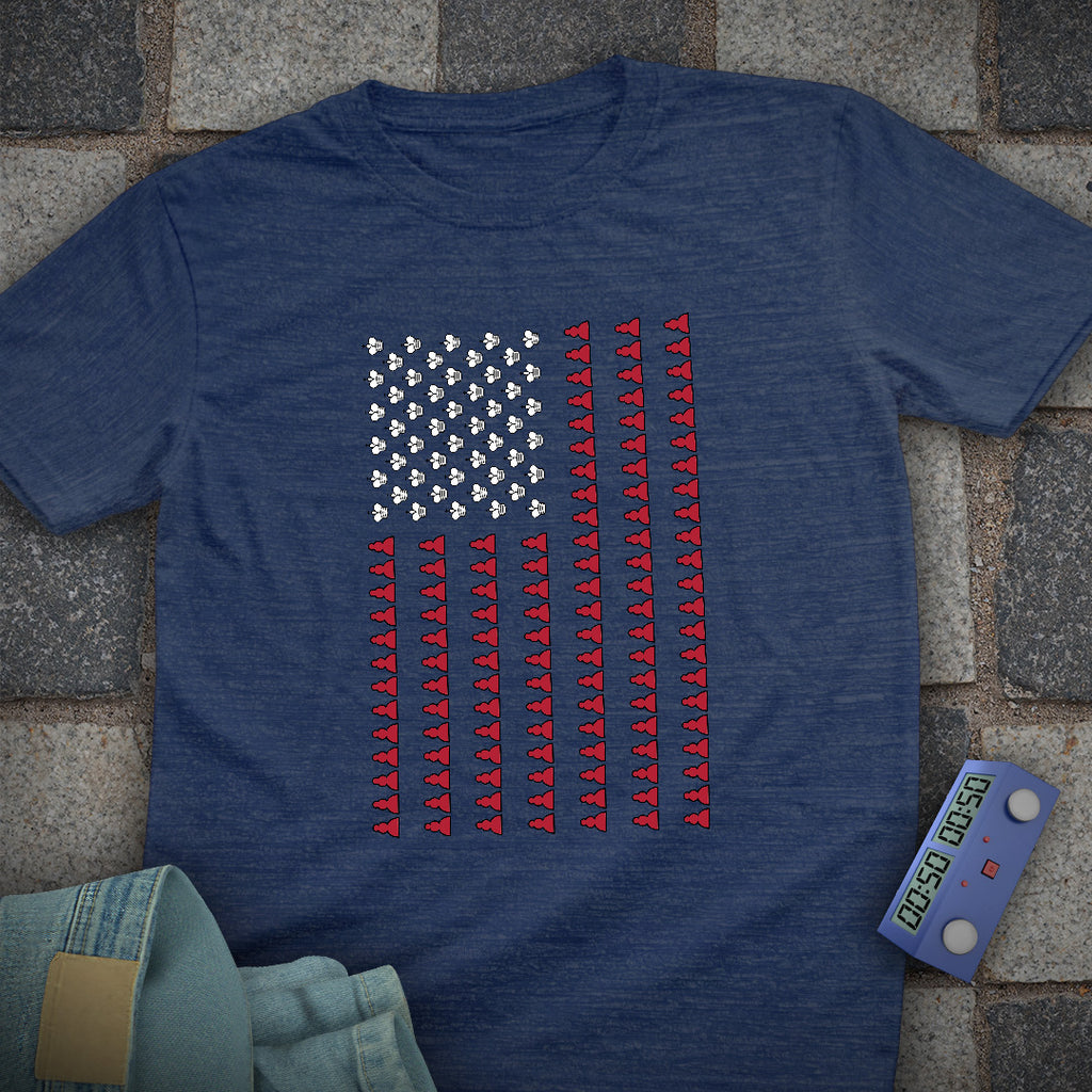 USA Flag Chess T-Shirt