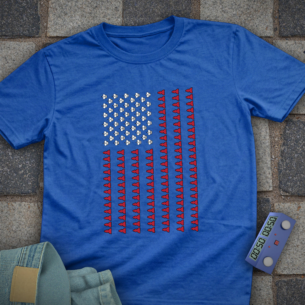 USA Flag Chess T-Shirt