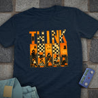 THINK Patchwork Chess T-Shirt (Printed Patch Effect)