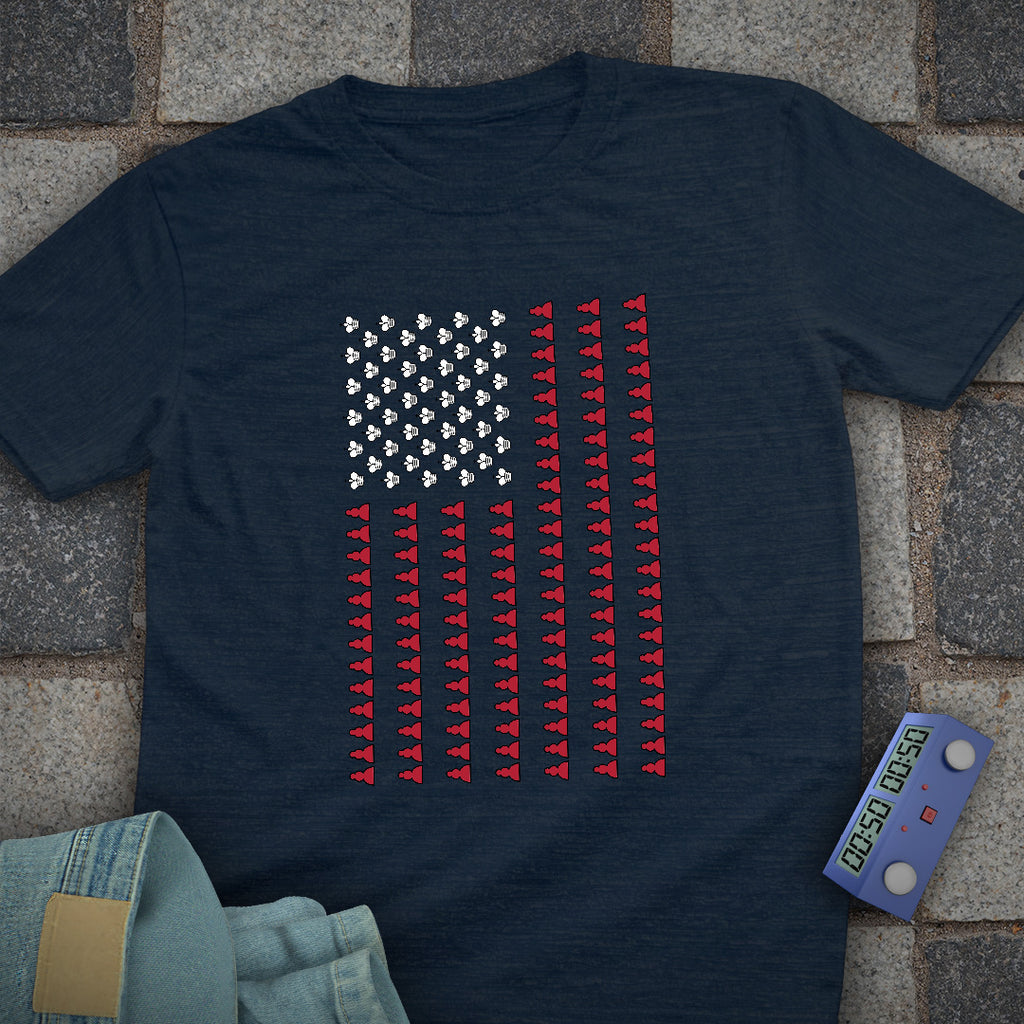 USA Flag Chess T-Shirt