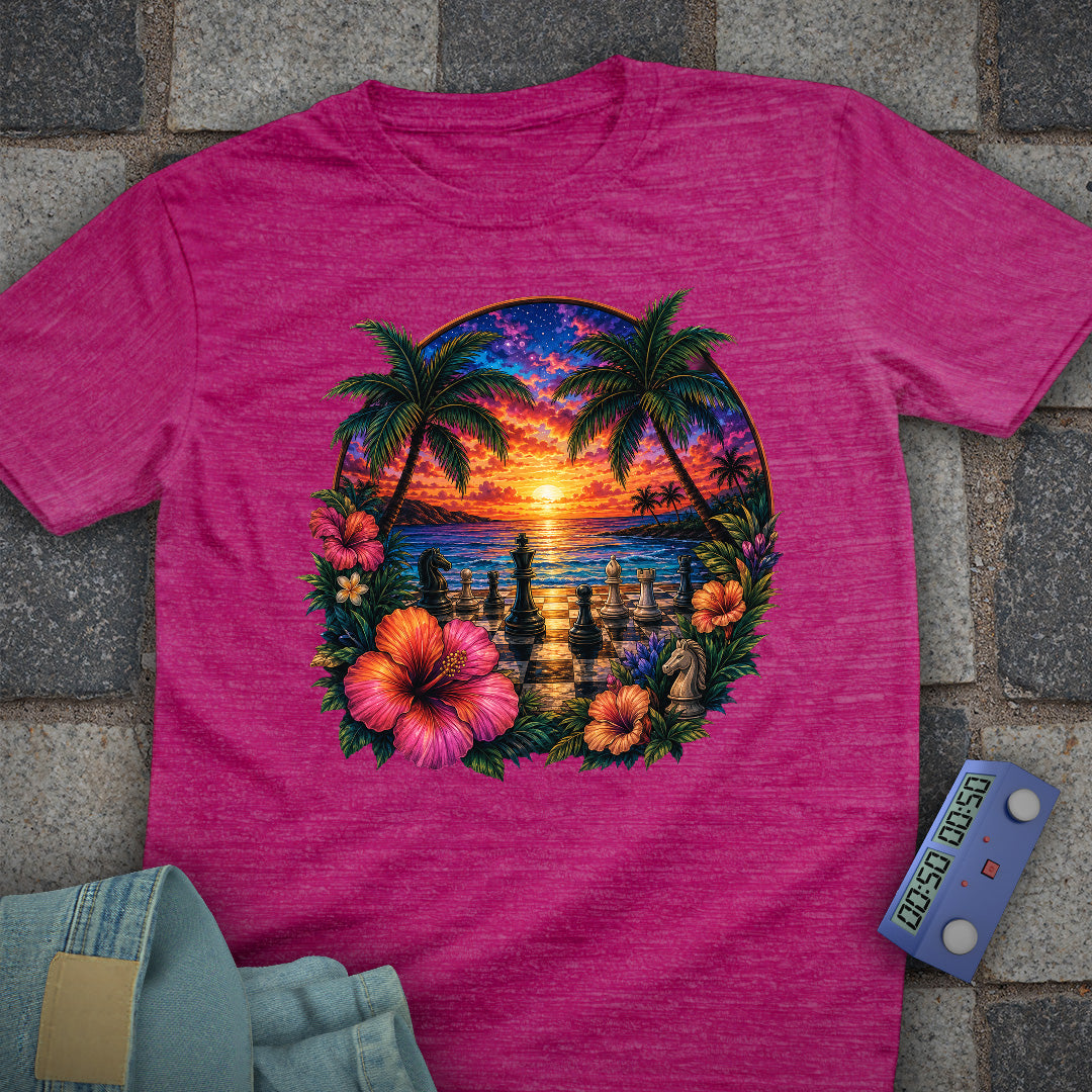 Hibiscus Flower Chess T-Shirt