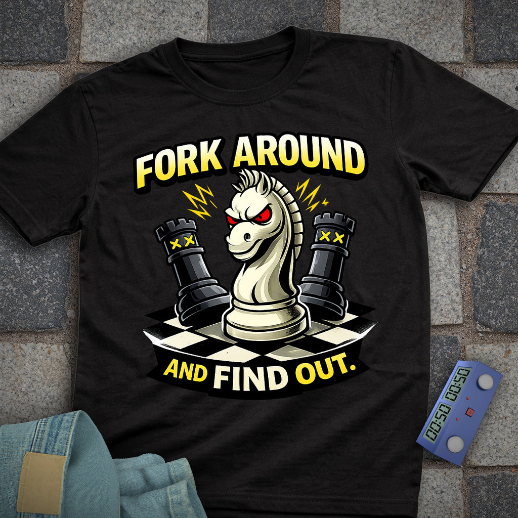 Fork & Find Out Chess T-Shirt