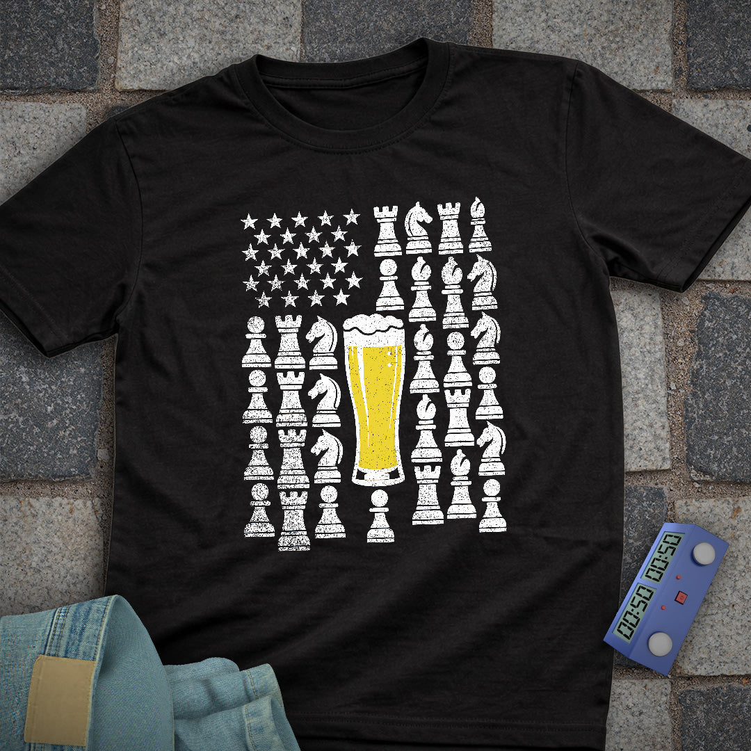 Beer Flag Chess T-Shirt