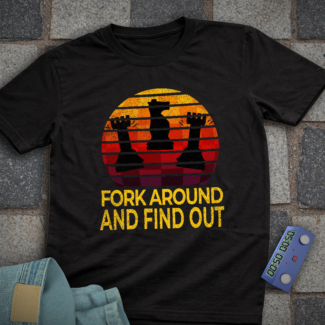 Fork Find Out Chess T-Shirt
