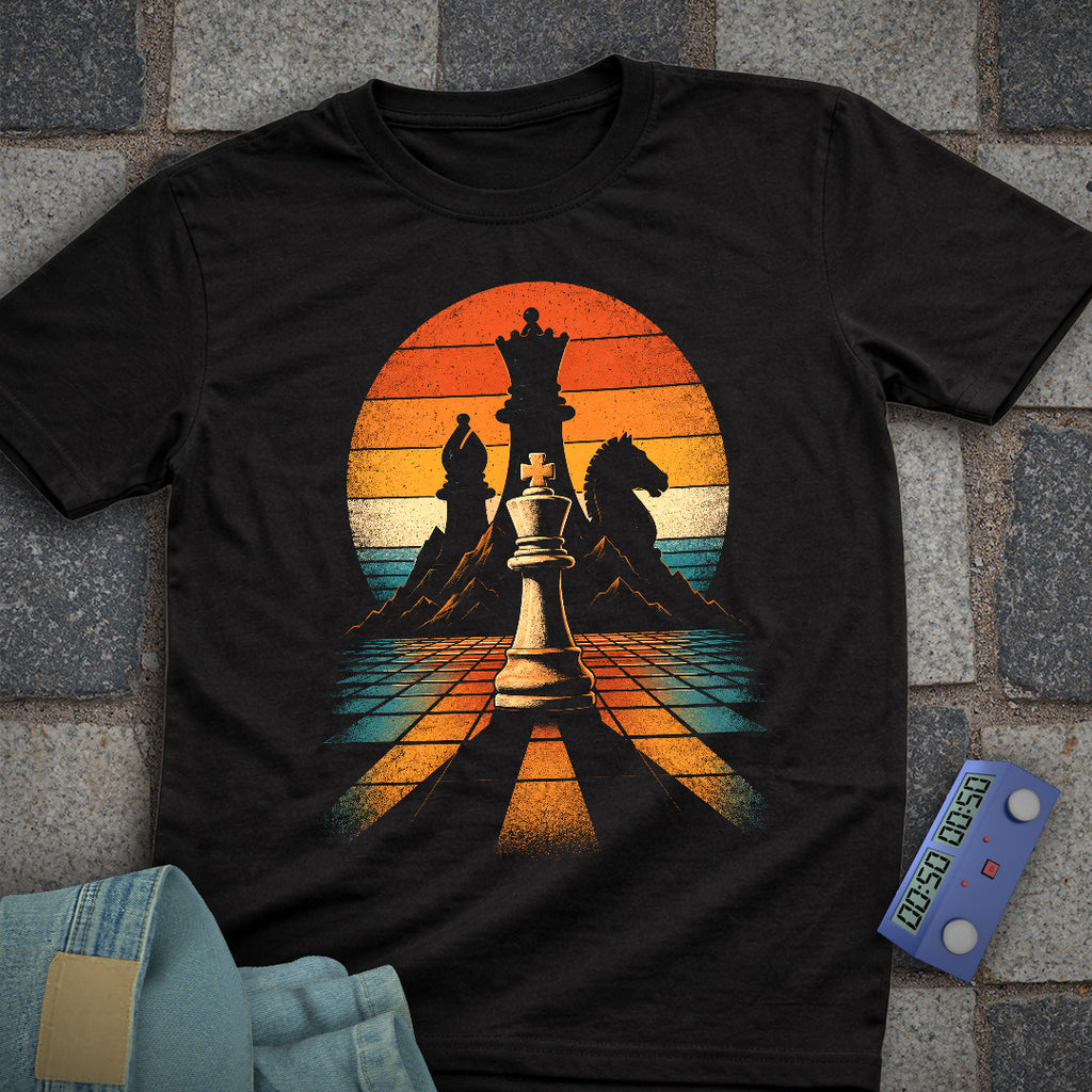 Retro Mountain Chess T-Shirt