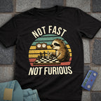 Not Fast. Not Furious Chess Retro T-Shirt