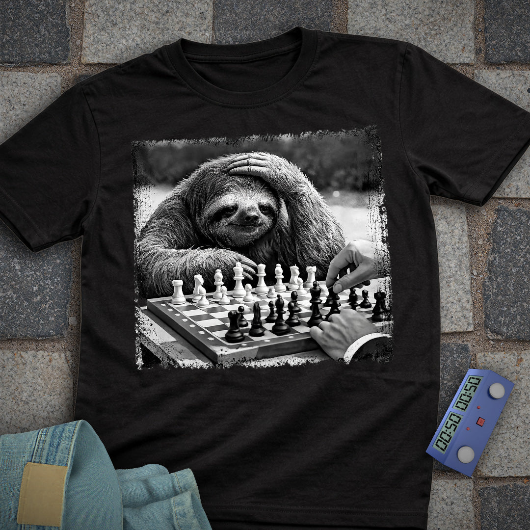 Sloth Playing Chess T-Shirt
