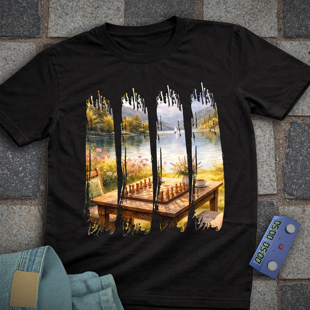 Water Color Paint Strips Chess T-Shirt