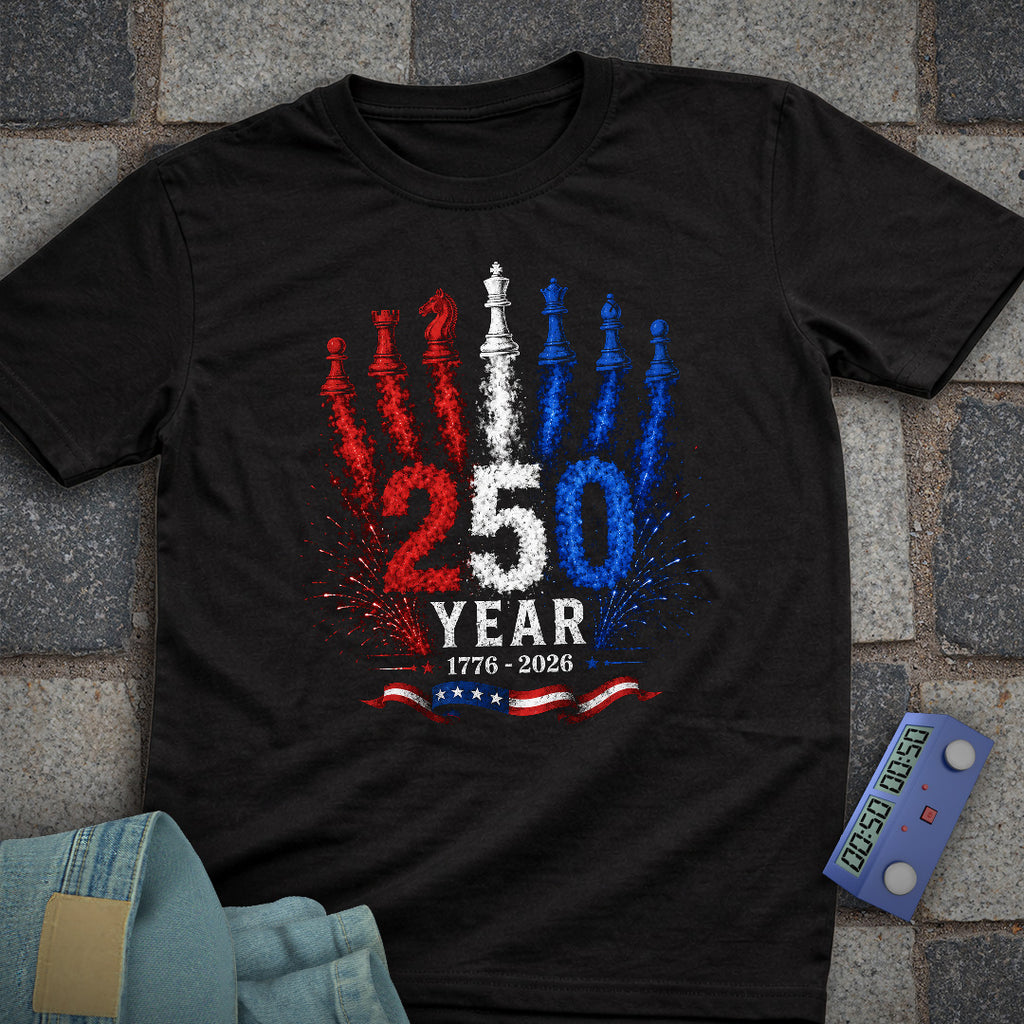 250th Year July 4th Chess T-Shirt
