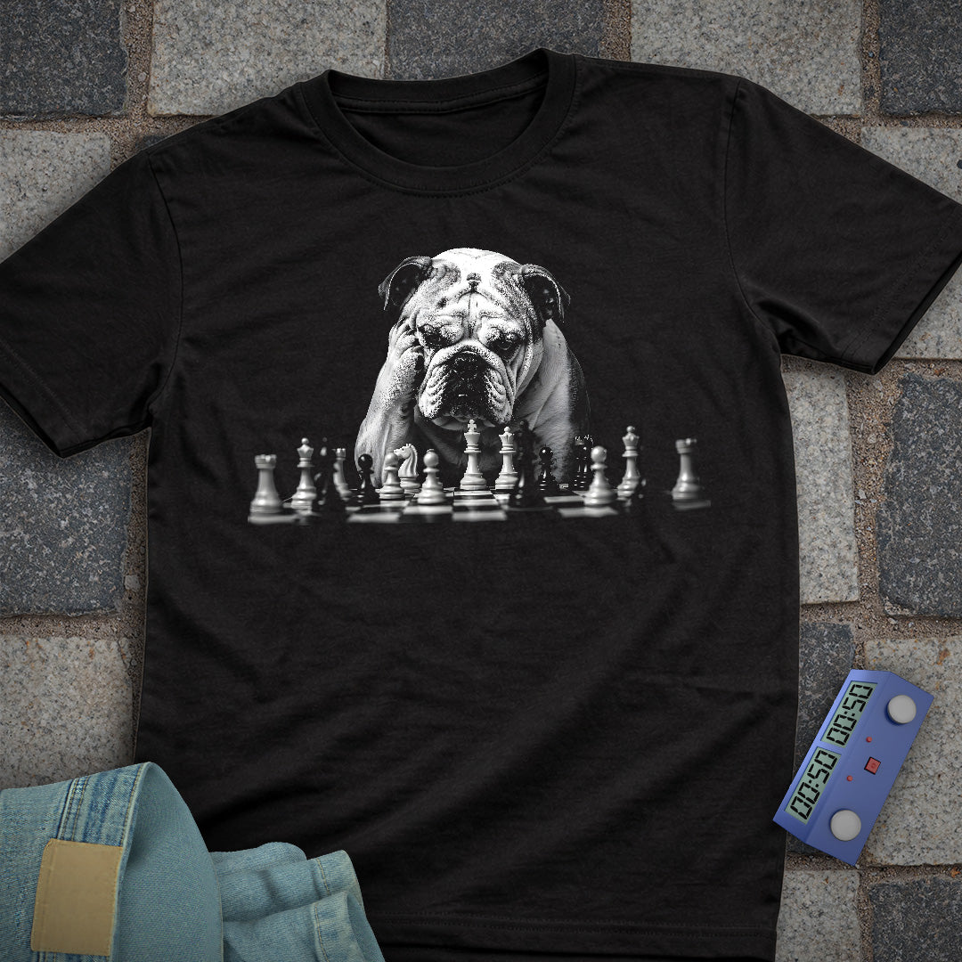 Bulldog Calculating Chess T-Shirt