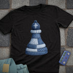 Patchwork Bishop Chess T-Shirt (Printed Patch Effect)