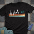 Retro Heartbeat 1.e4 Chess T-Shirt