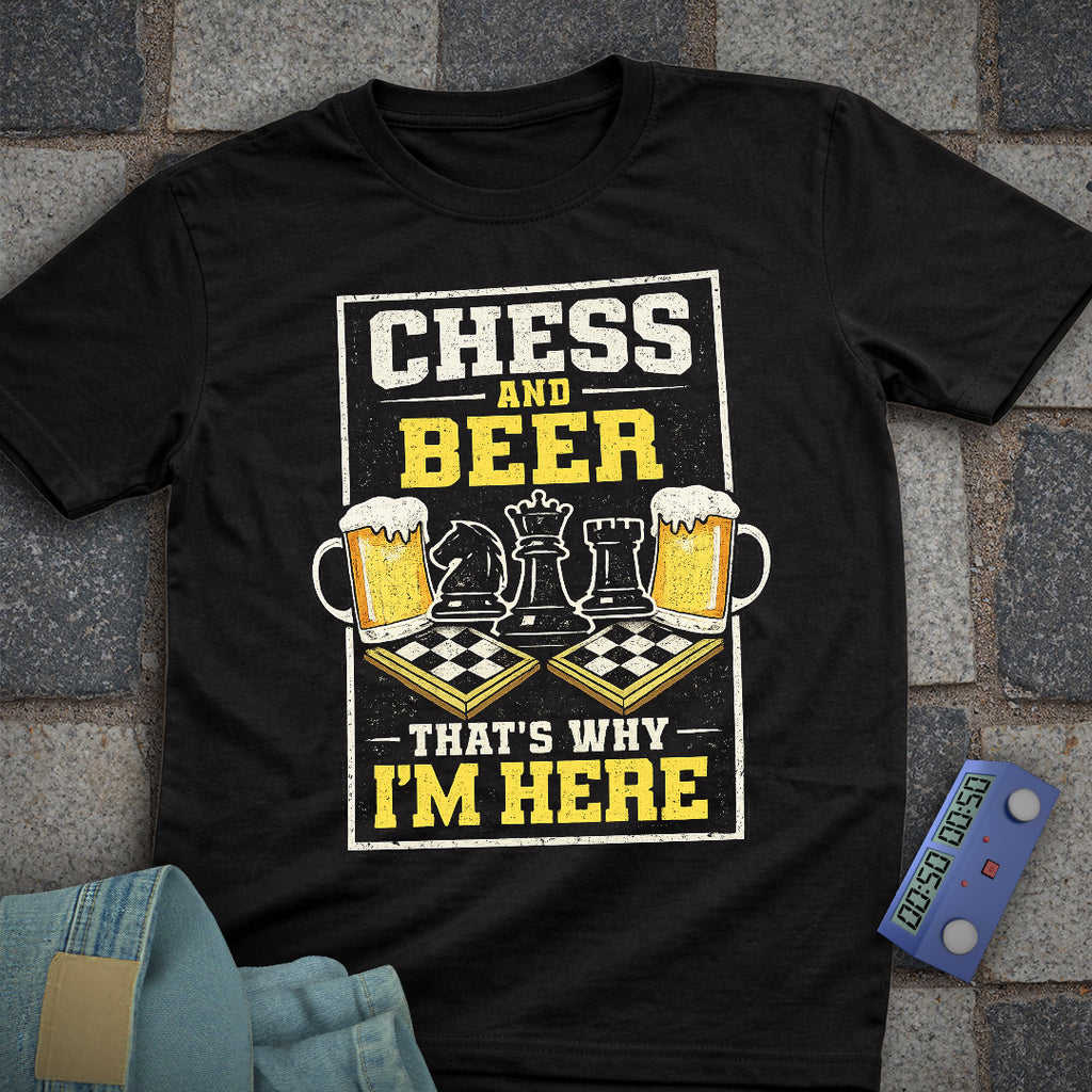 Chess & Beer Here T-Shirt
