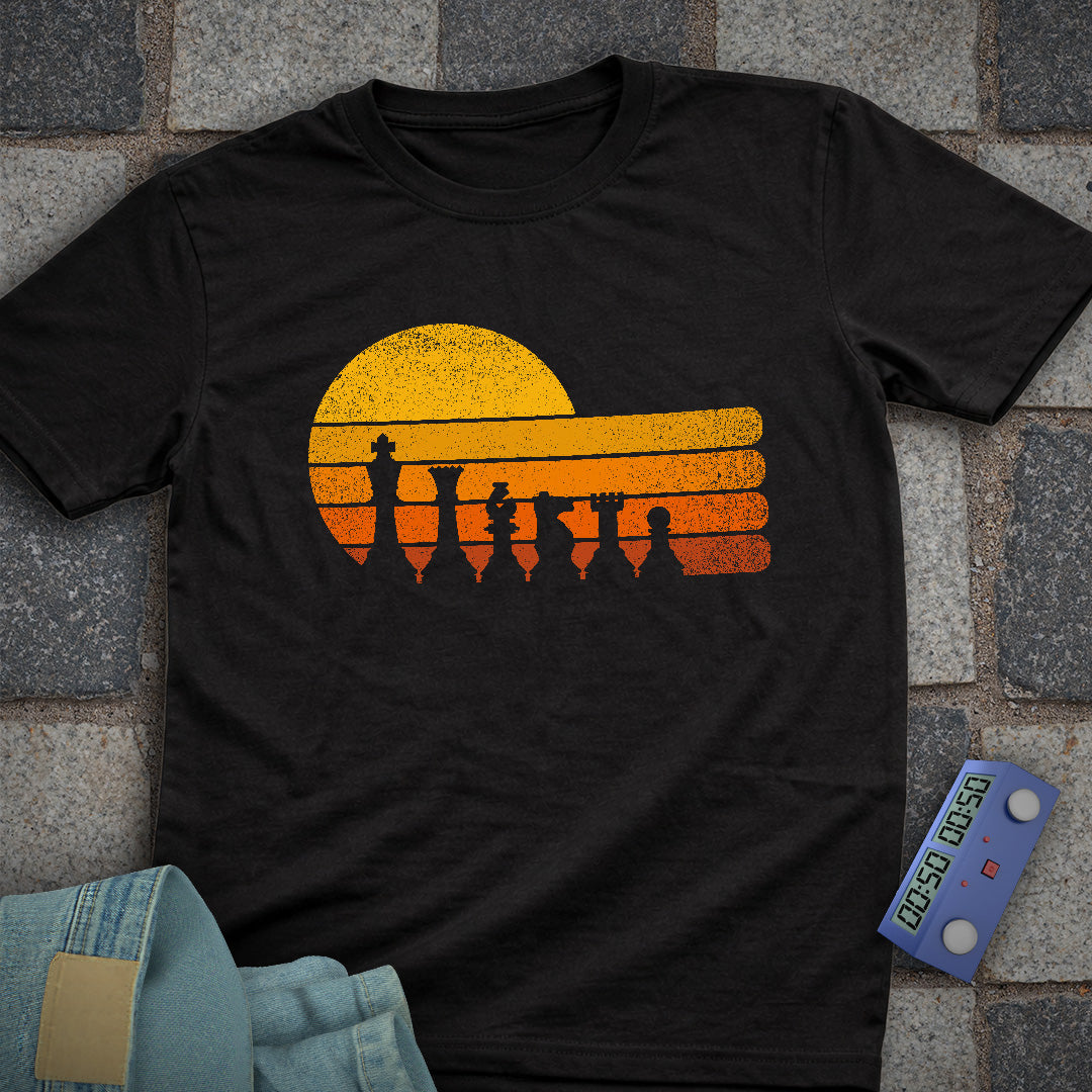 Sunset Vintage Chess T-Shirt