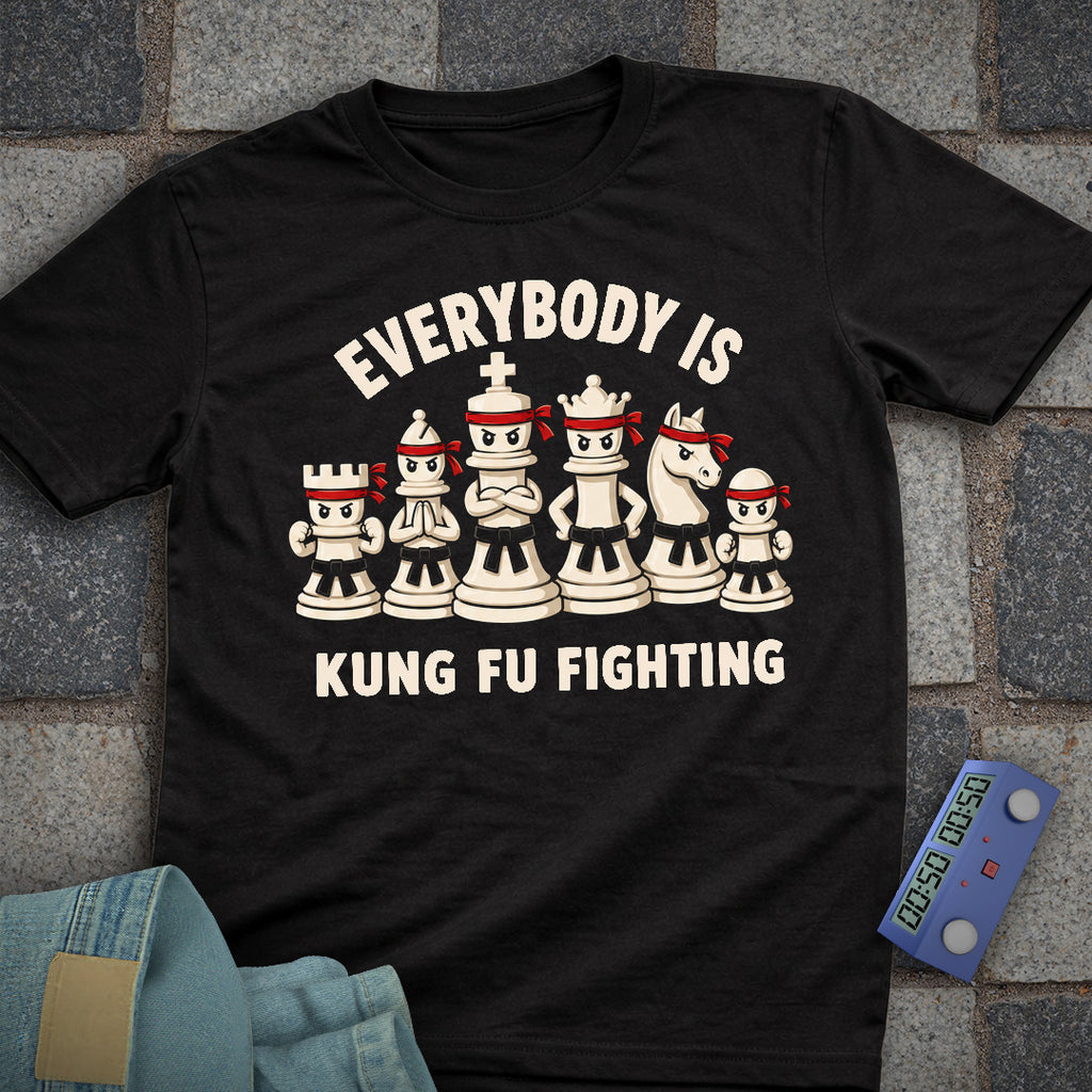 Kung Fu Fight Chess Pieces T-Shirt