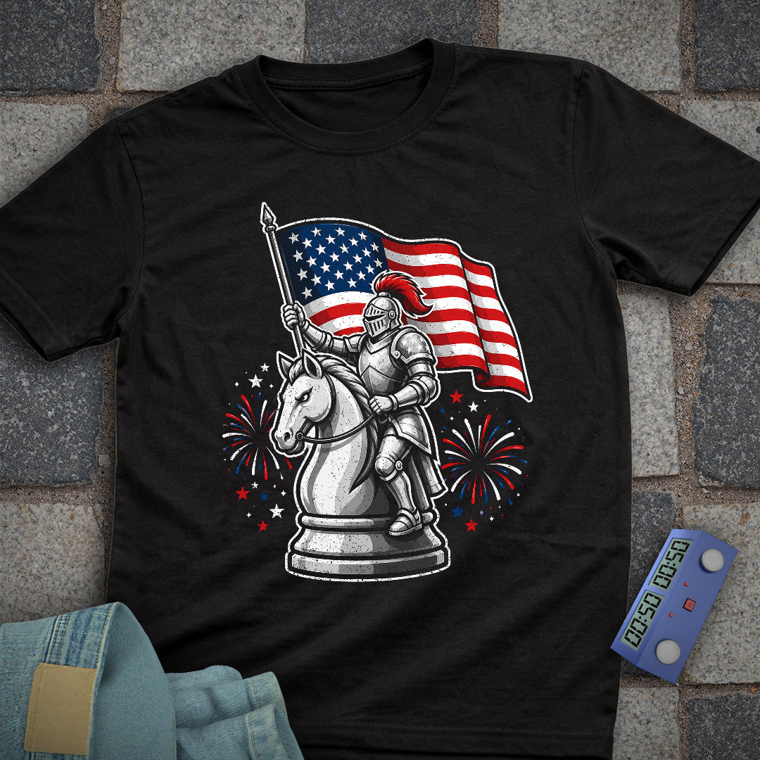 Chess Knight Independence Day T-Shirt
