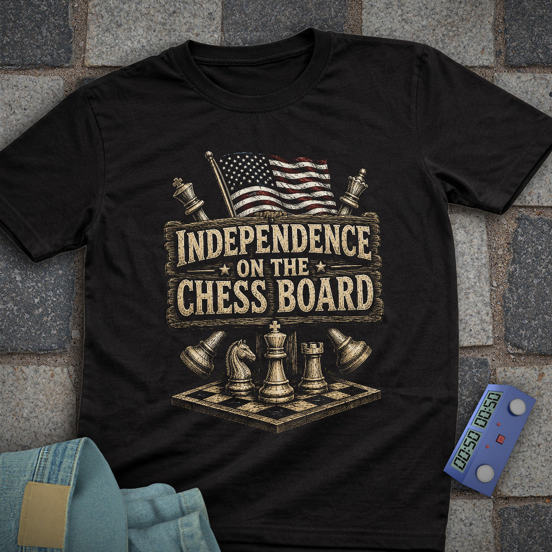 Independence on Chess Board T-Shirt