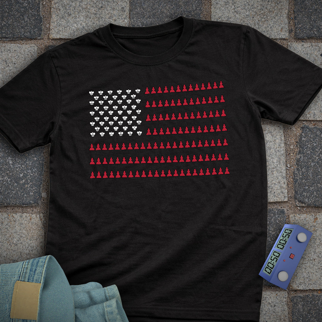 Flag USA Chess T-Shirt
