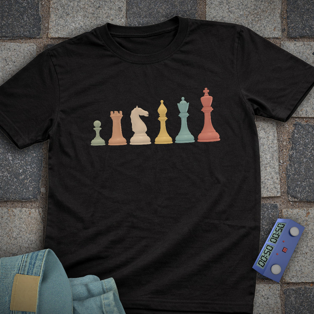 Retro Chess Pieces T-Shirt
