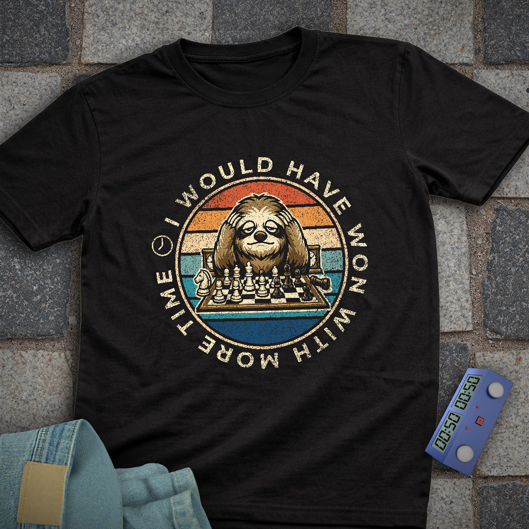 Sloth More Time Chess T-Shirt