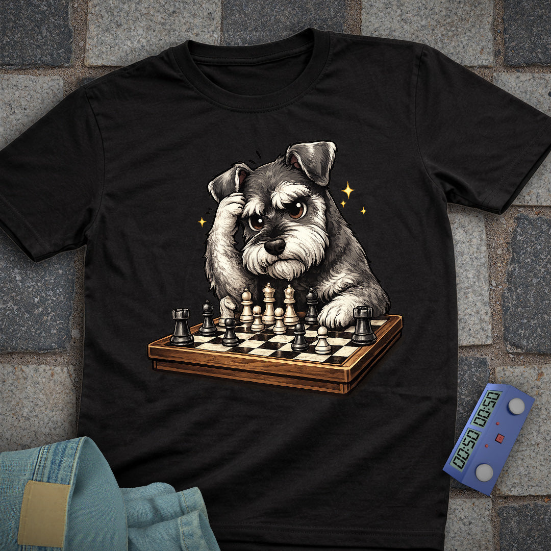 Schnauzer Dog Chess T-Shirt