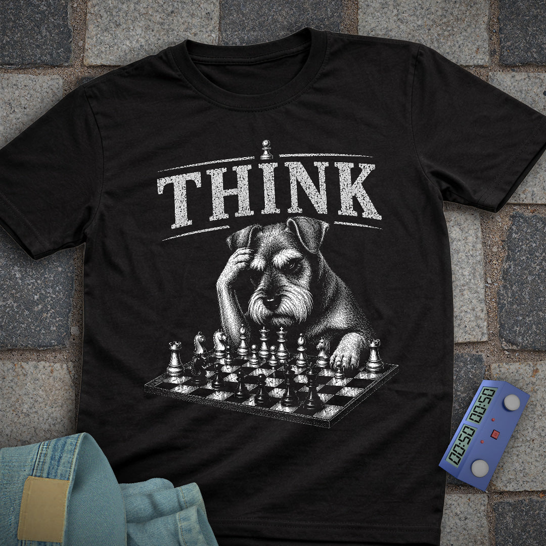 Schnauzer Think Chess T-Shirt