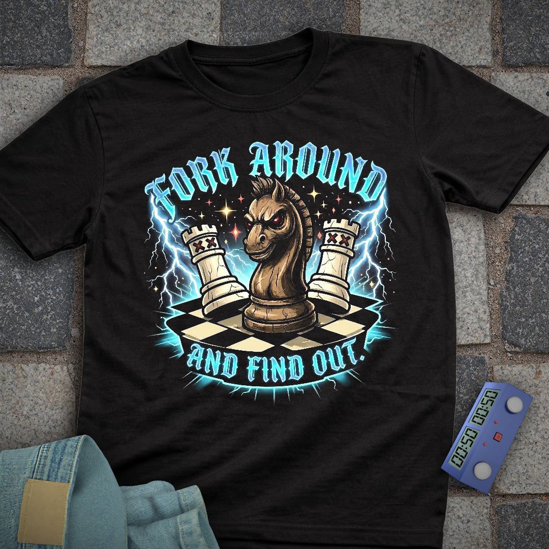 Fork & Find Out Chess T-Shirt