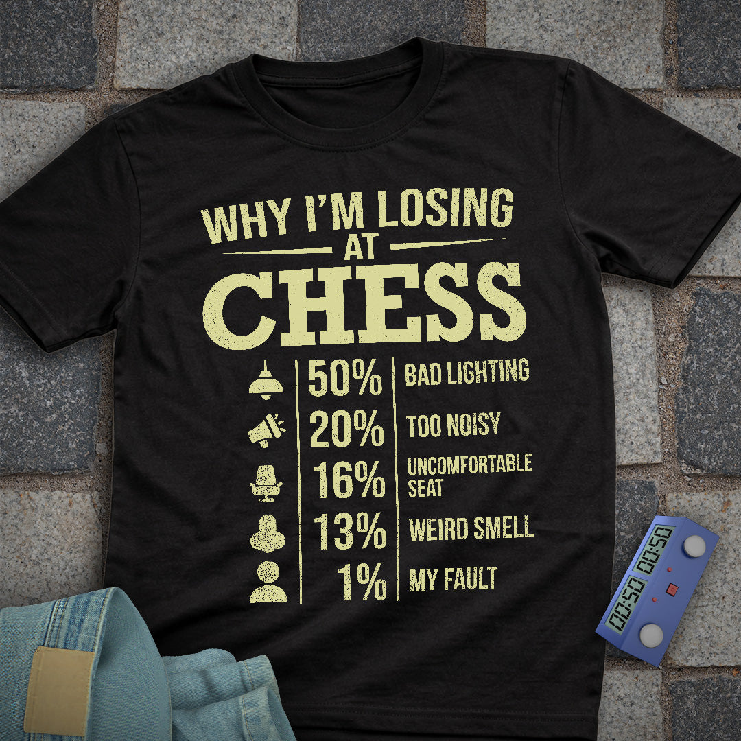 Why I lose at Chess T-Shirt