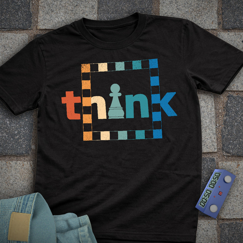 Think Checkered Retro T-Shirt