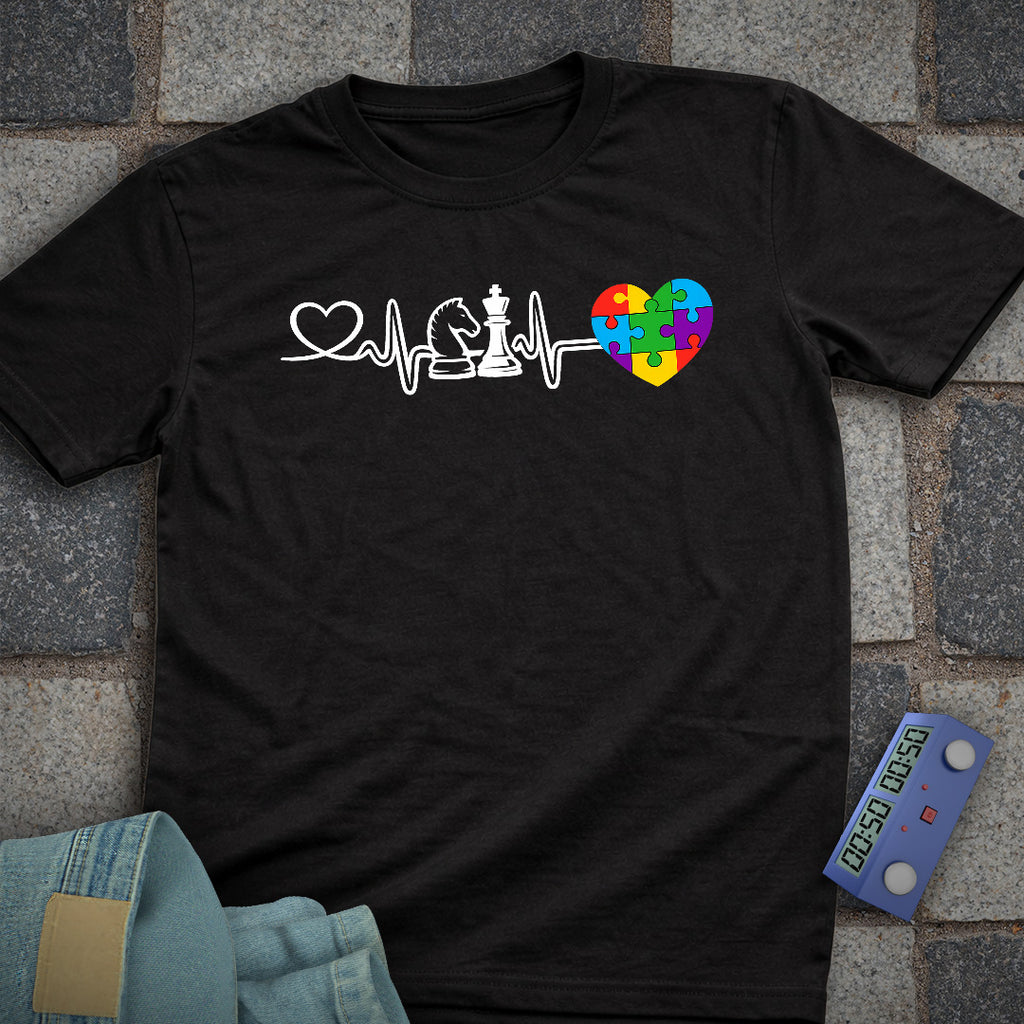 Heartbeat Autism Chess T-Shirt