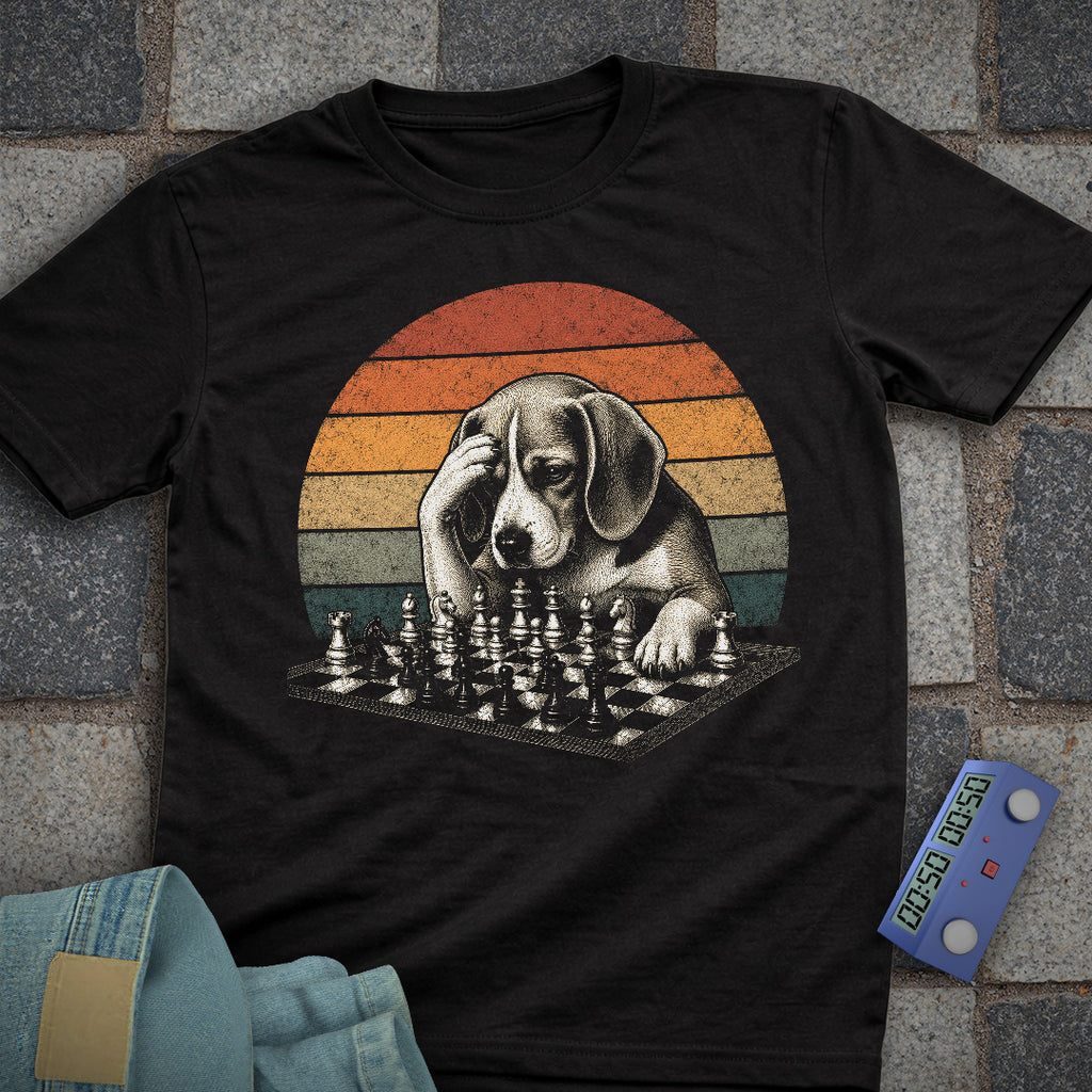 Retro Beagle Chess T-Shirt