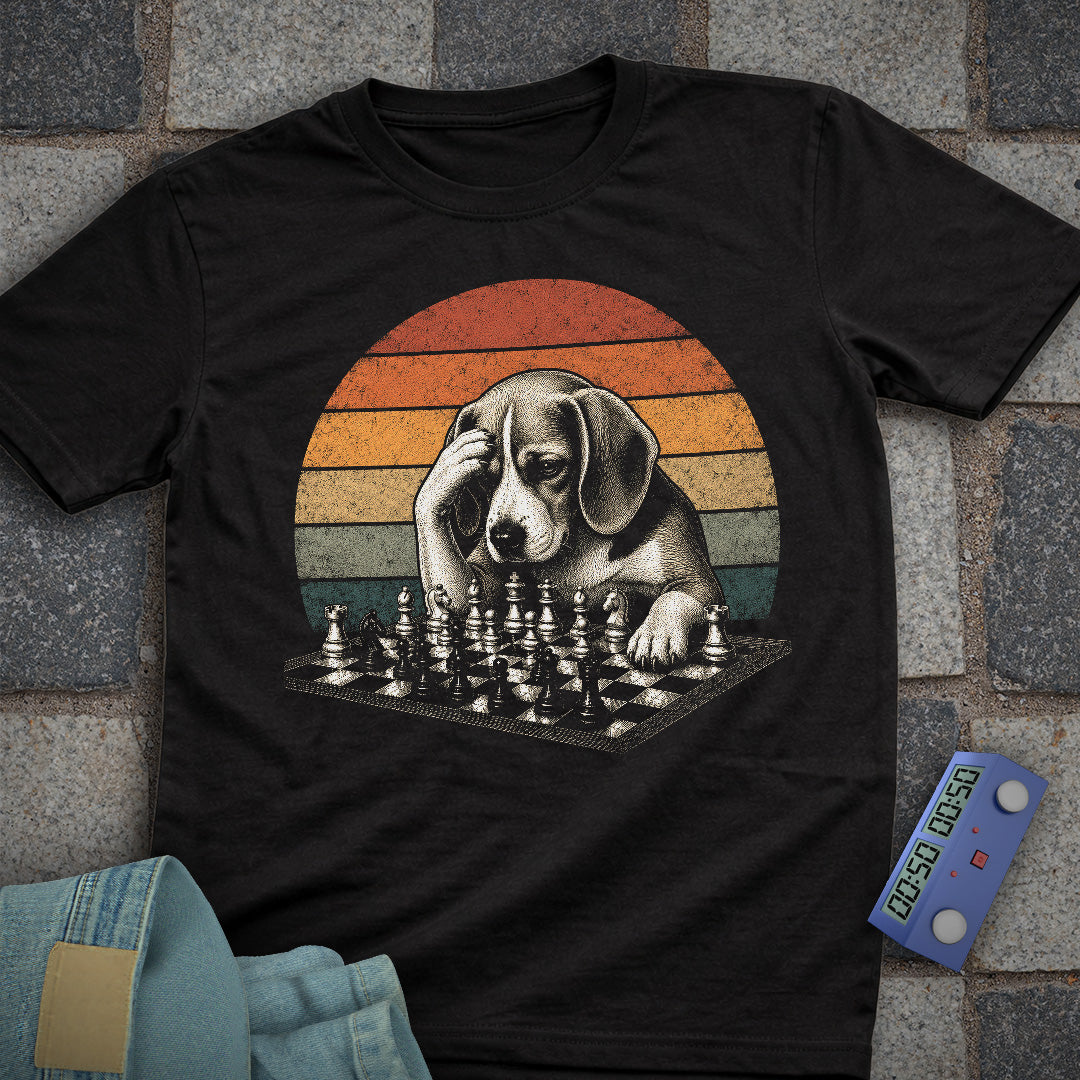 Retro Beagle Chess T-Shirt