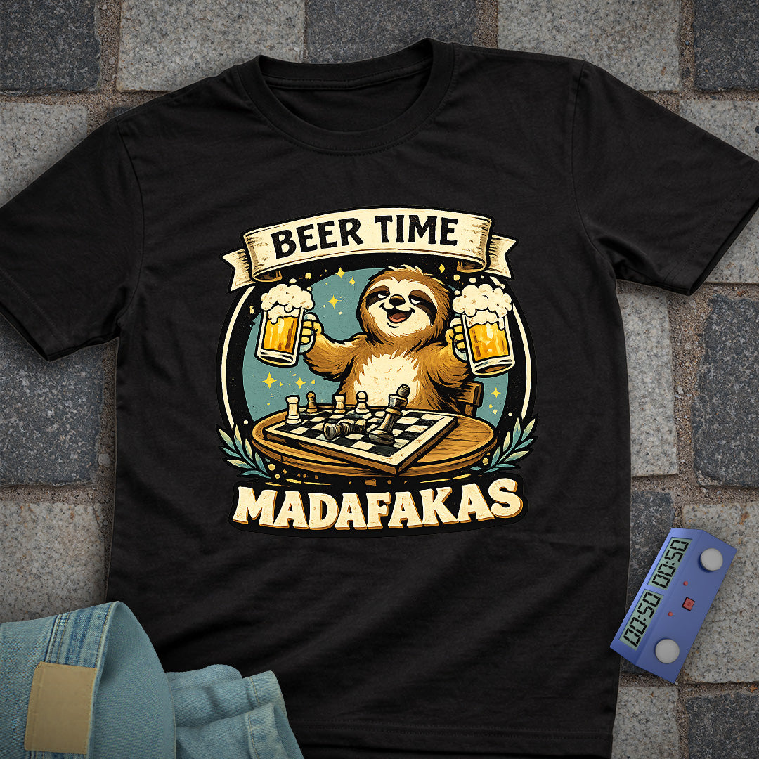 Beer Time Madafakas! Chess T-Shirt