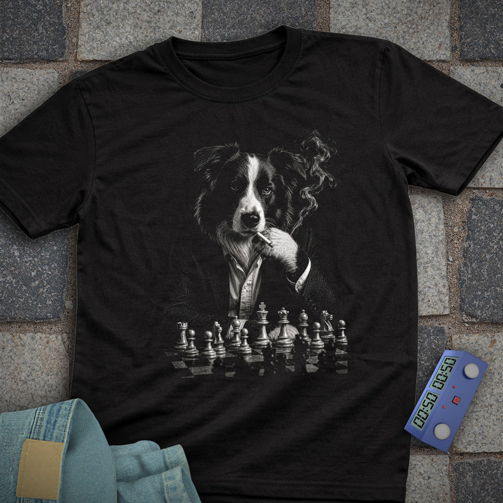 Border Collie Dog Smoking T-Shirt