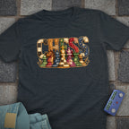 Patchwork Chess T-Shirt (Printed Patch Effect)