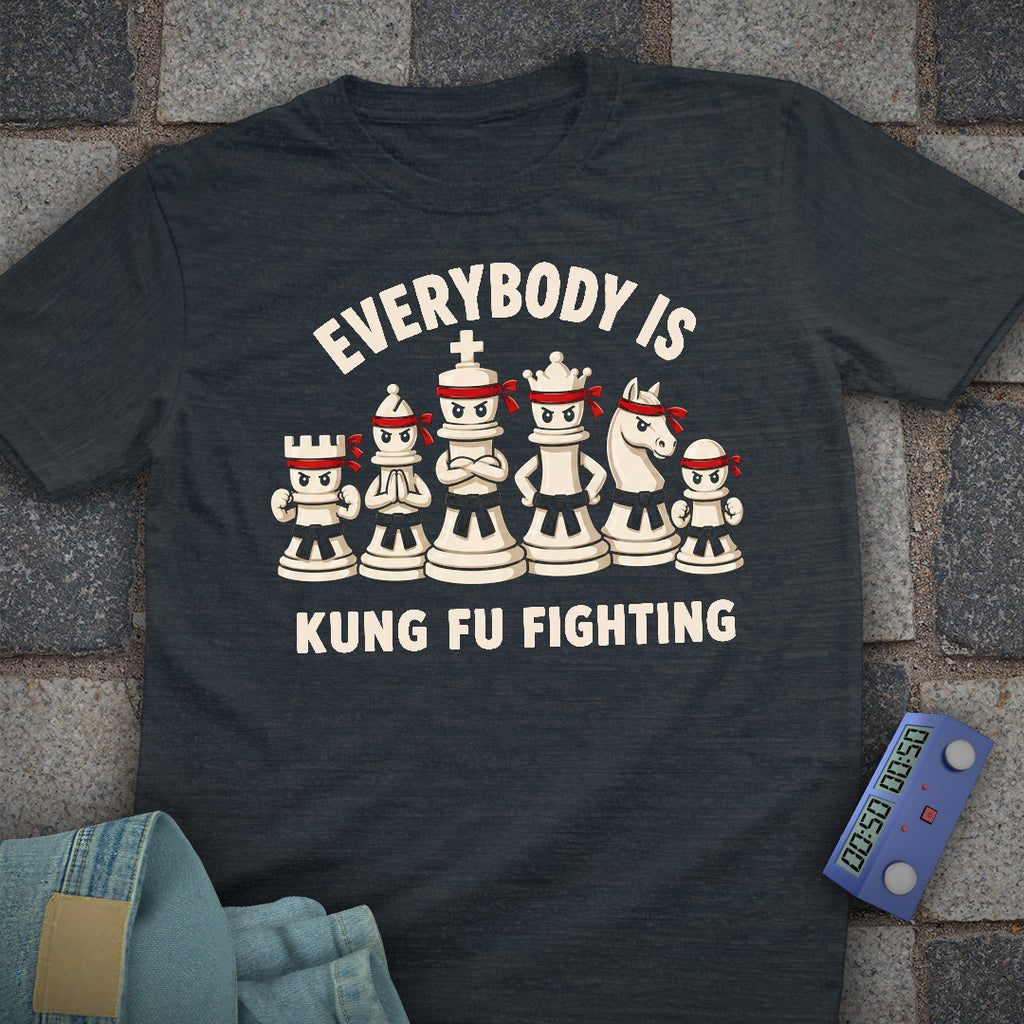 Kung Fu Fight Chess Pieces T-Shirt