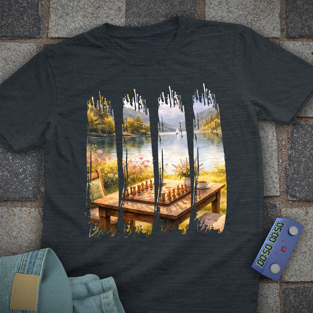 Water Color Paint Strips Chess T-Shirt
