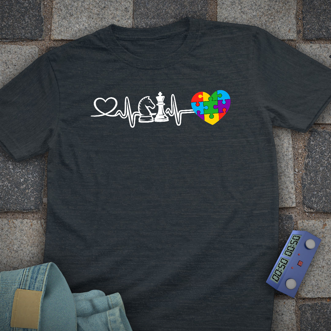 Heartbeat Autism Chess T-Shirt