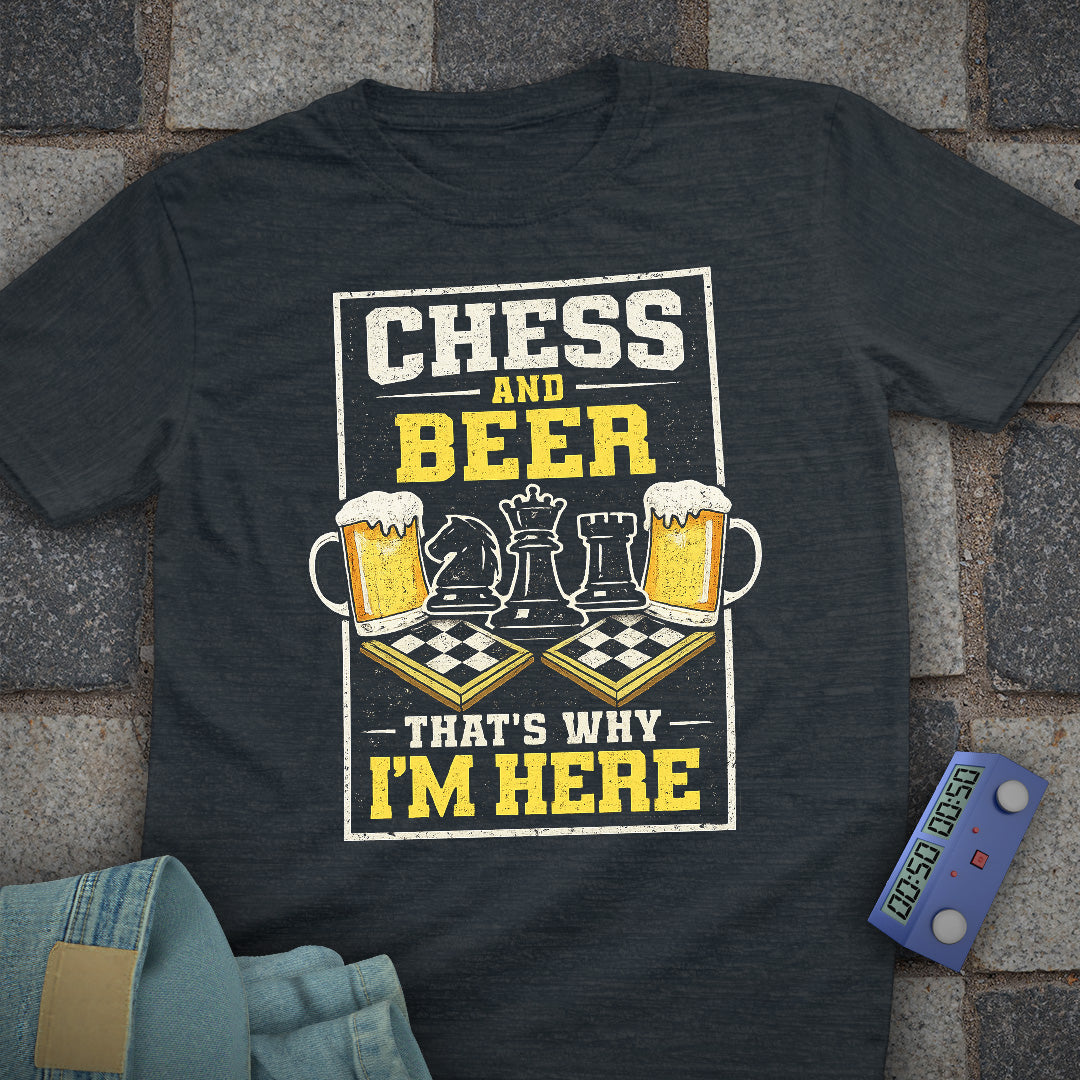 Chess & Beer Here T-Shirt
