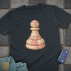 Patchwork Pawn Chess T-Shirt (Printed Patch Effect)