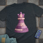 Patchwork Queen Chess T-Shirt (Printed Patch Effect)