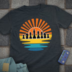 Retro Sunset Chess T-Shirt