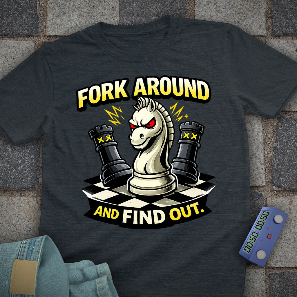 Fork & Find Out Chess T-Shirt