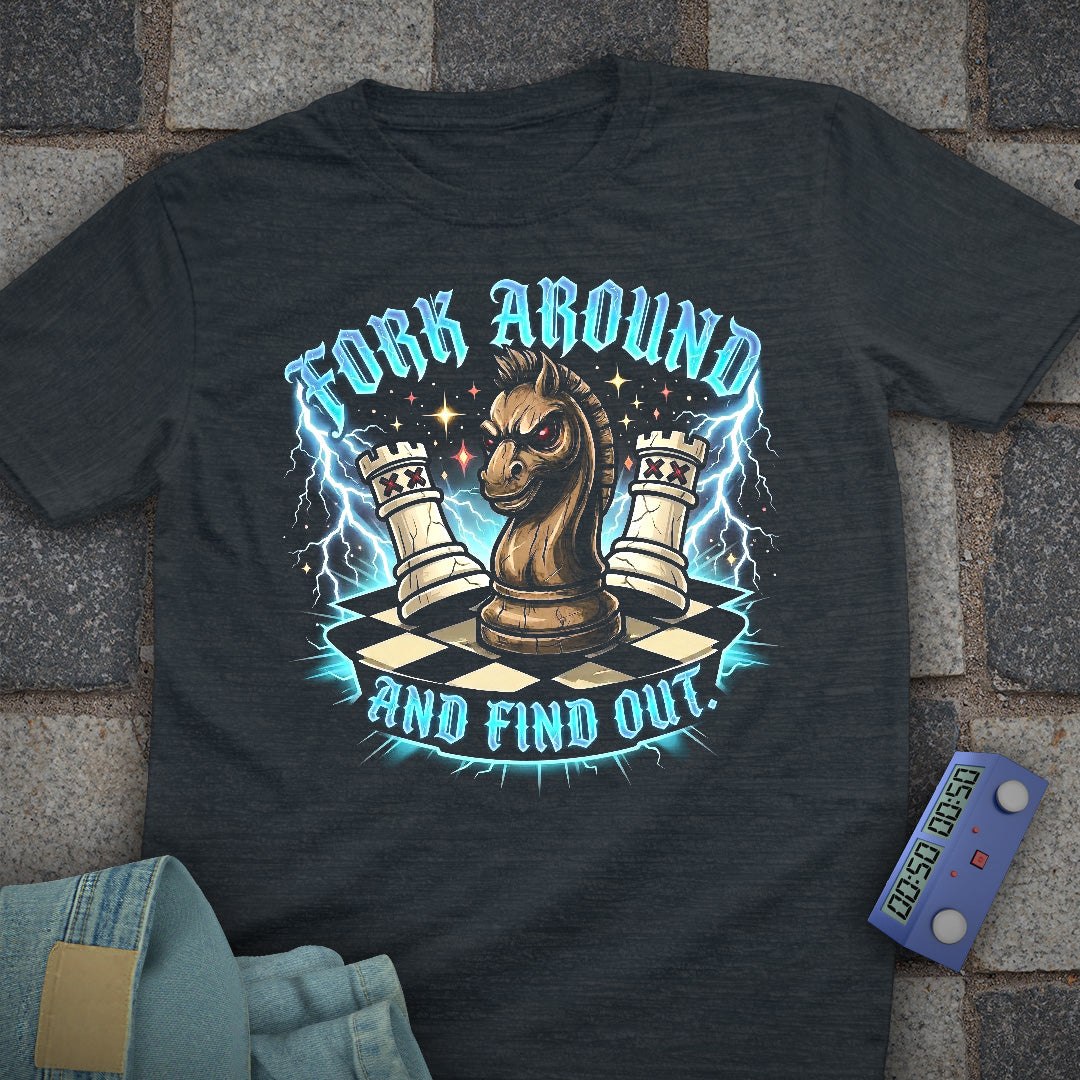 Fork & Find Out Chess T-Shirt