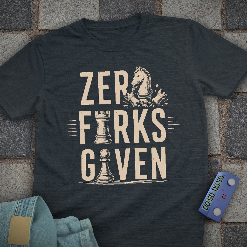 Zero Forks Given Chess T-Shirt