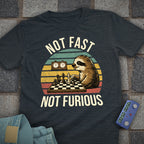 Not Fast. Not Furious Chess Retro T-Shirt